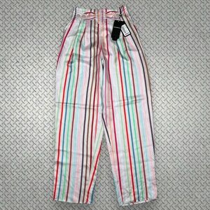 Emporio Armani Multicolor Striped Silk Trousers